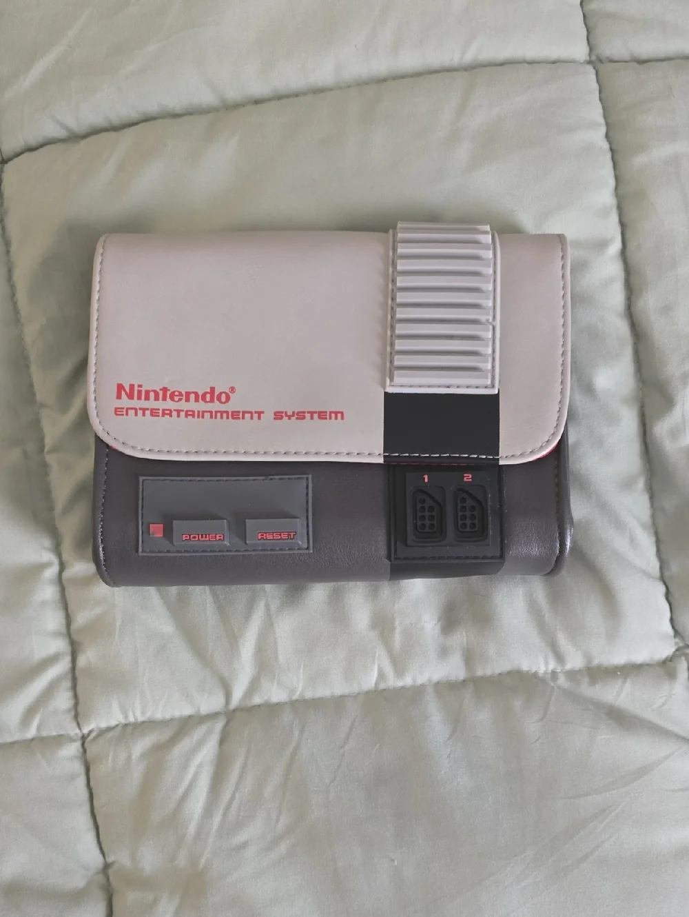 Nintendo NES-Inspired Gray, White & Red Gaming Purse